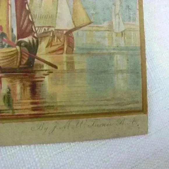 Ship Art Print Joseph Mallord William Turner Stangate Creek River Medway Antique - Picture 9 of 12